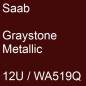 Preview: Saab, Graystone Metallic, 12U / WA519Q.